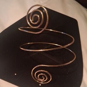 Gold Spiral Wire Bracelet